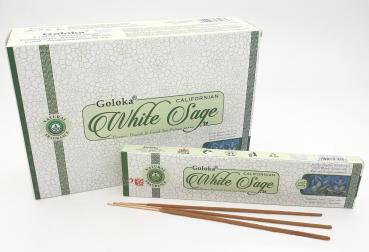 Goloka White Sage, Weißer Salbei, Masala Räucherstäbchen